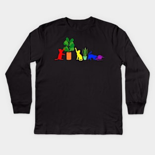 Lgbt Pride Plant Gender Neutral Gardener Gay Pride Cat Kids Long Sleeve T-Shirt